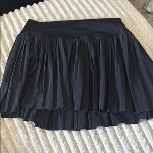 Aerie Black Skater Mini Skirt Athletic Pleated